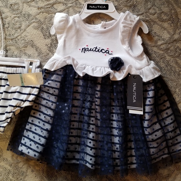 Nautica infant baby girl princess dress 2 piece - Picture 3 of 8